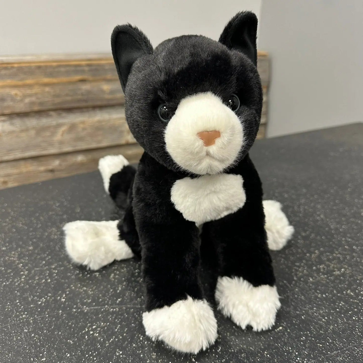 Beckie Soft Black & White Cat Douglas Cuddle Toys