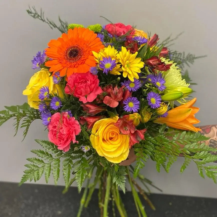 Bright Hand Tied Bouquet The BloomBox