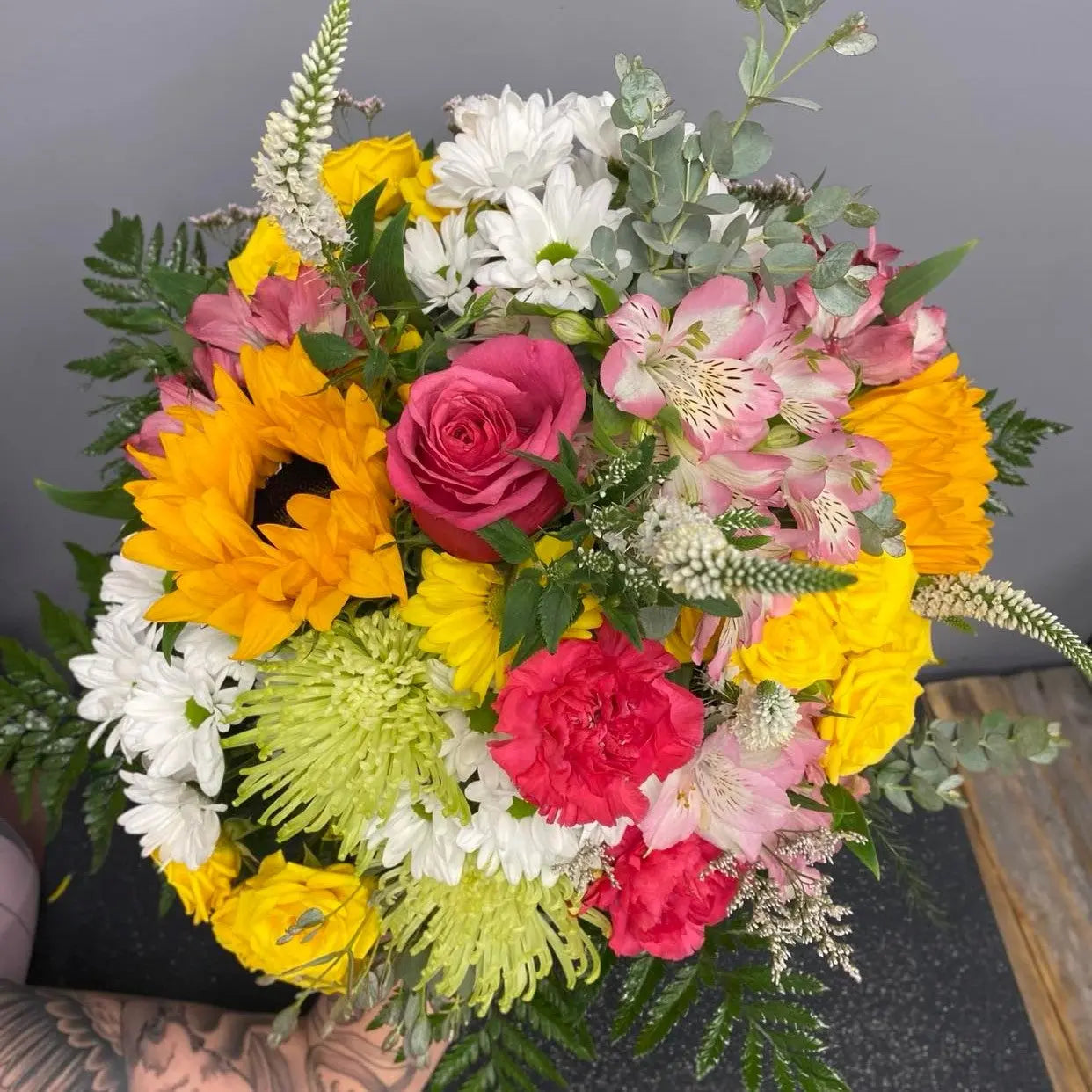 Bright Hand Tied Bouquet The BloomBox