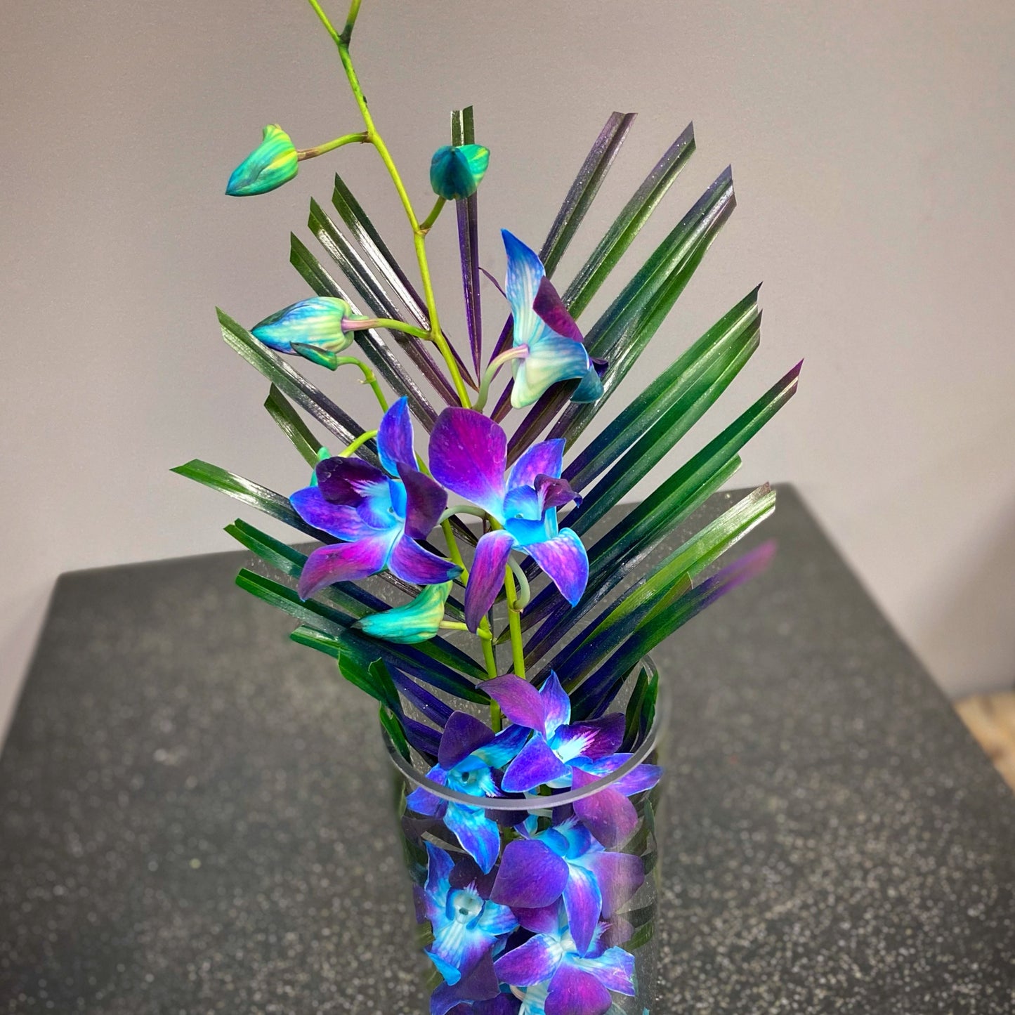 Blue Orchid Cylinder Vase